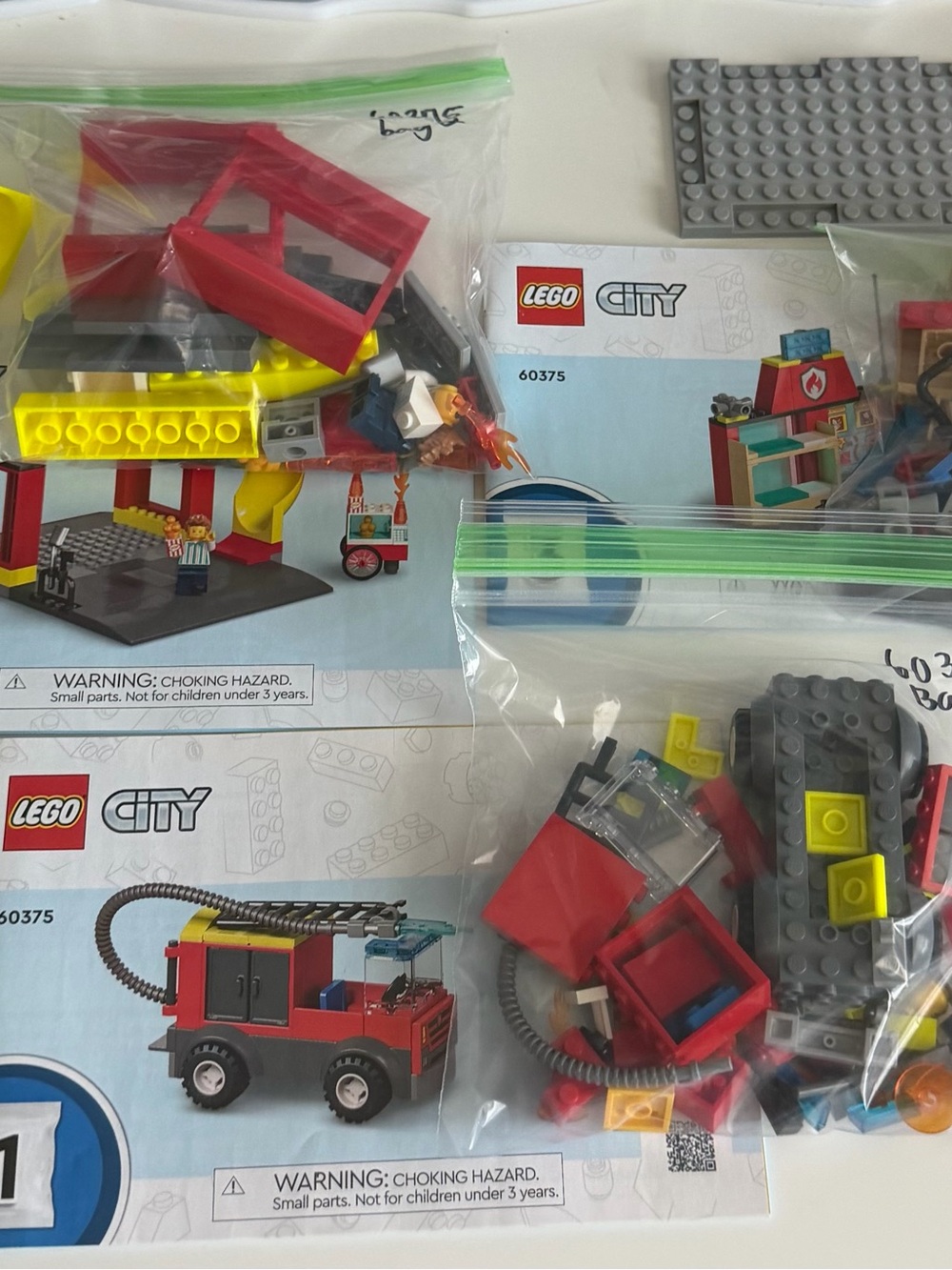 Lego City 60375 Red and Yellow Fire Rescue Building Set Pieces